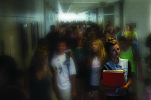 Southwest students pack the hallways between classes
