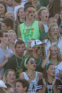 The stands filled with students for the first home game ever at Southwest against Washington.
