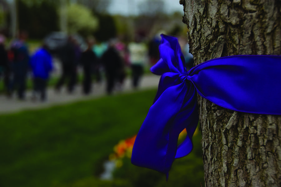 Students and faculty participate in the SevenDays challenge and faith walk