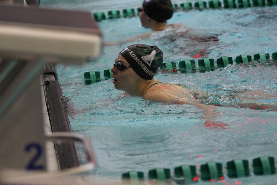 After+she+finishes+swimming%2C+Natalia+Komornikova+relaxes+in+the+water.