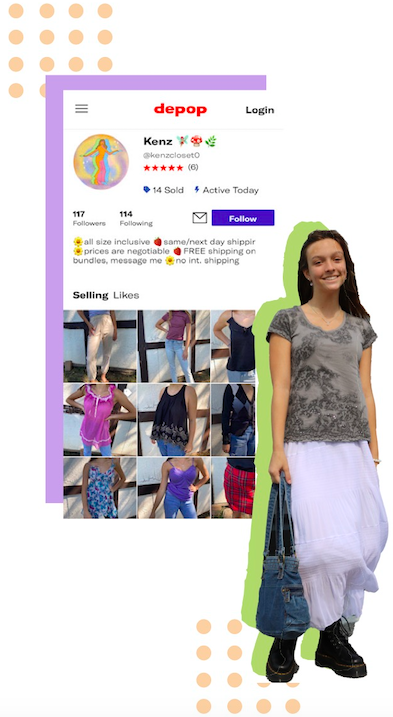 Sophomore MacKenzie Wasinger is the owner of the depop shop, "Kenz Closet."