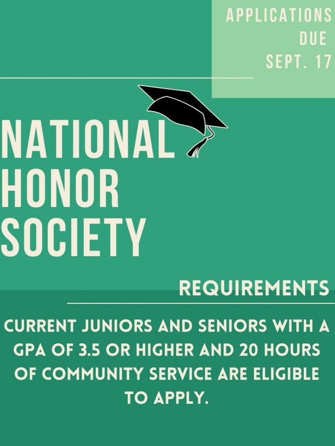National Honor Society Applications Due Sept. 17