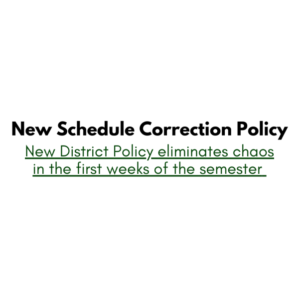 New Schedule Correction Policy