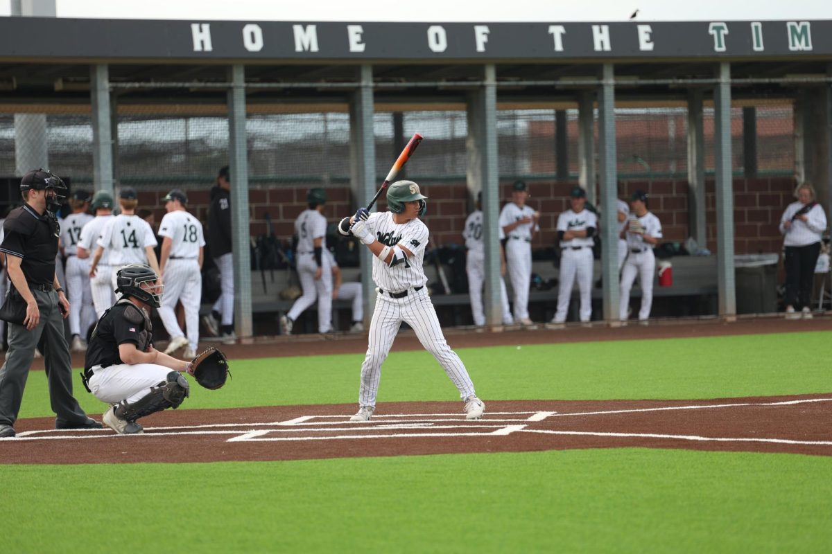 Junior Brody Shinkle prepares to hit the ball during the game against BVNW on May 6. 