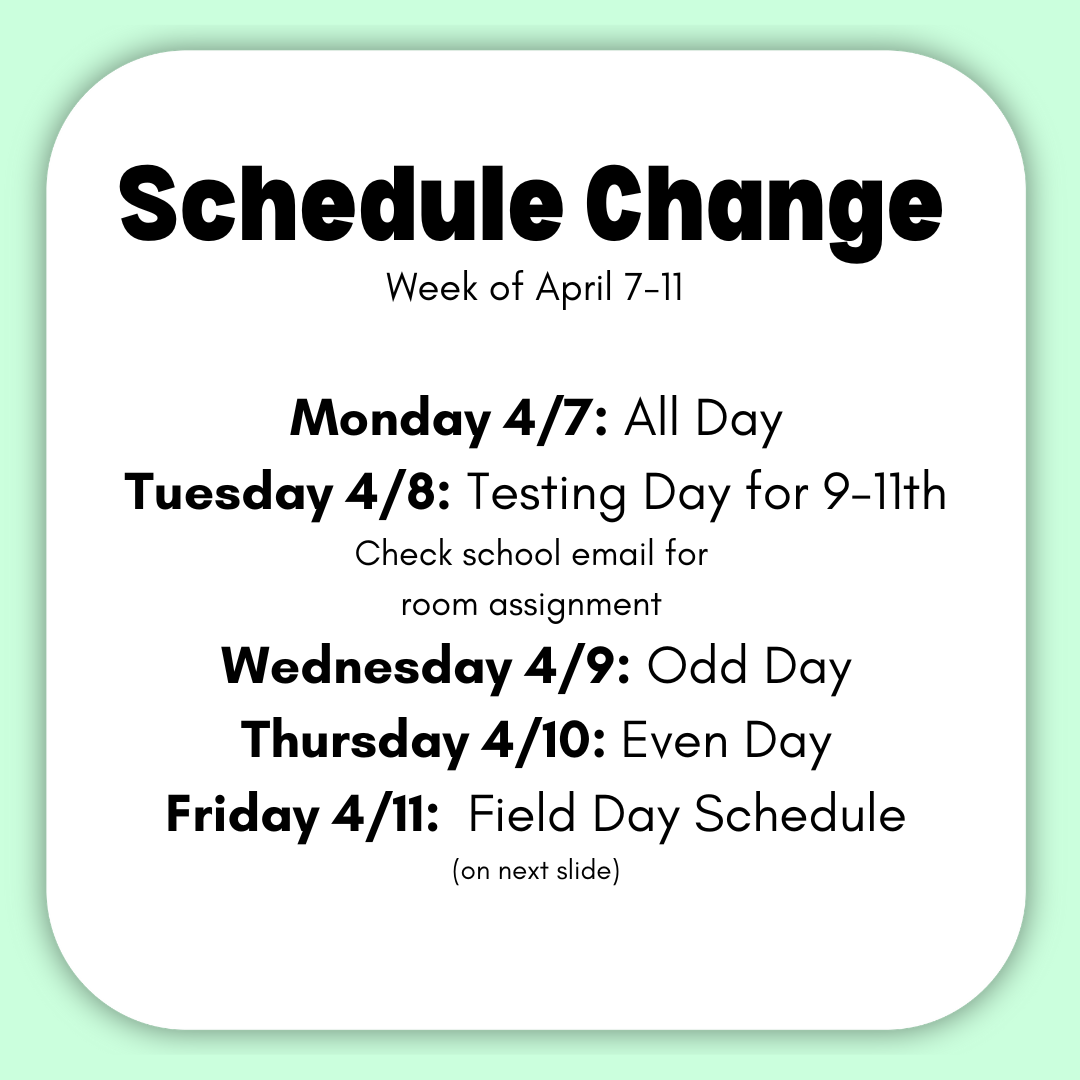 Schedule Change