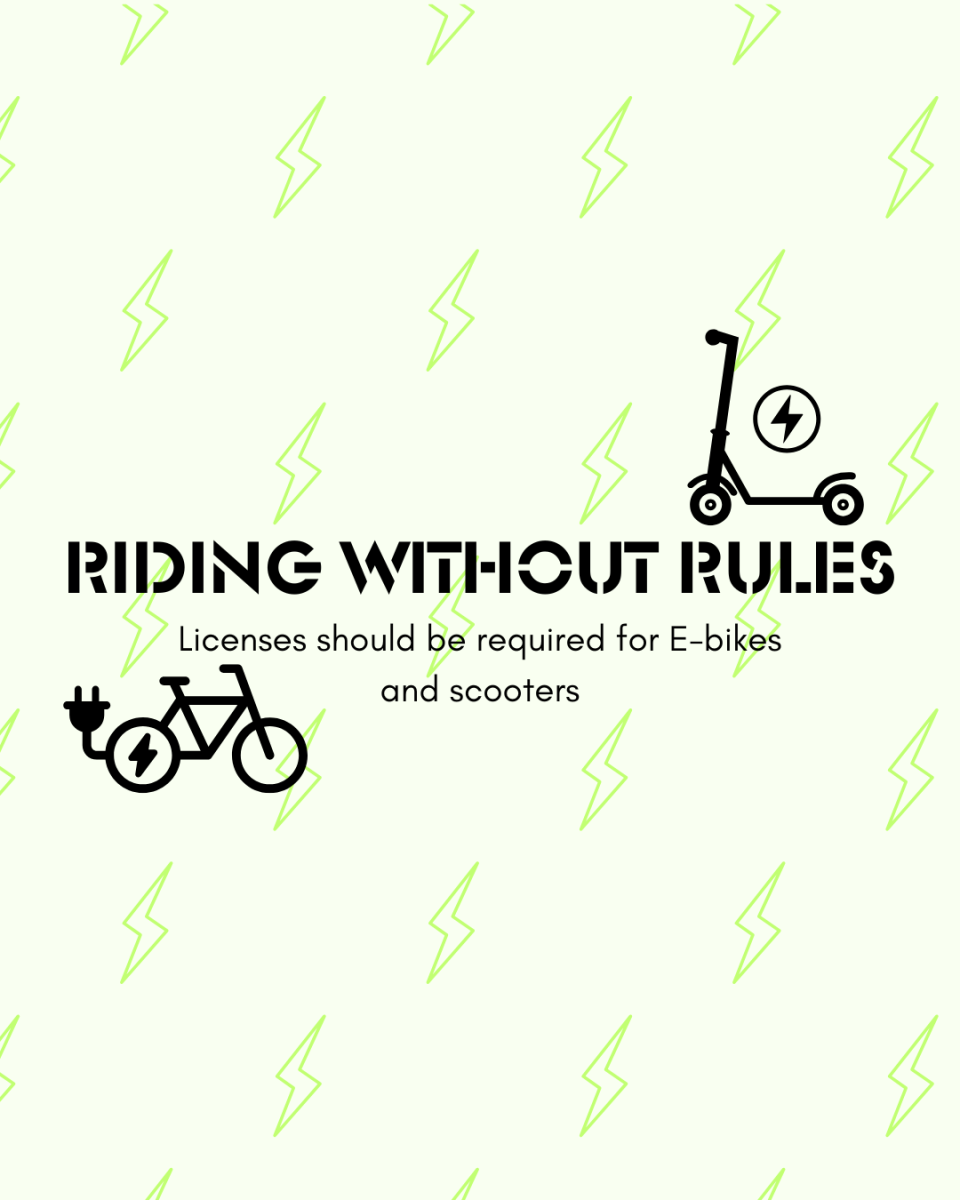 Licenses should be required for E-bikes and scooters