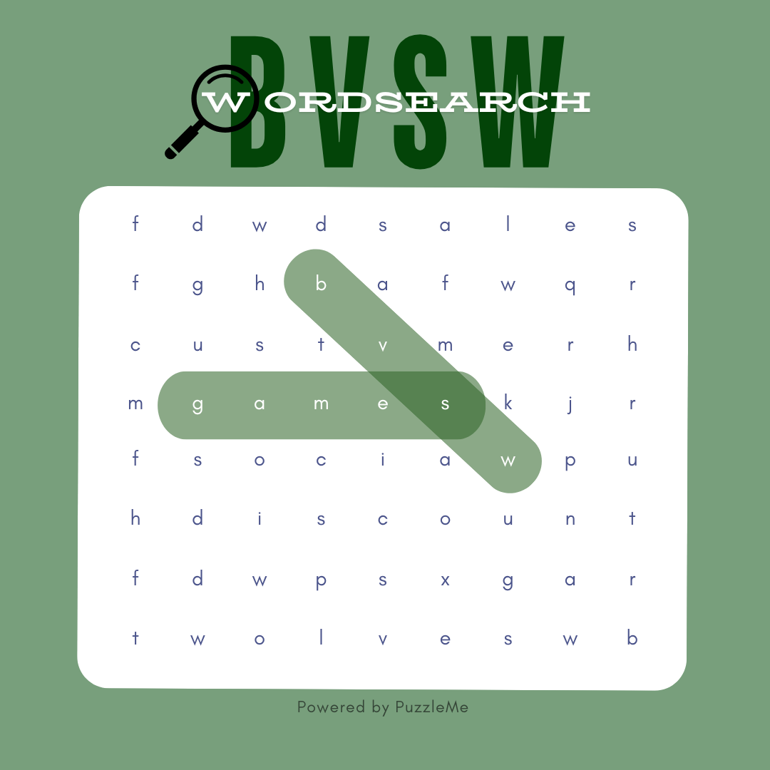 Spirit Week Wordsearch 01/30